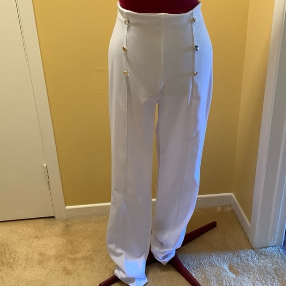 High Waisted Sailor Pants with long legs